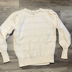LOFT Cream Textured Women's Sweater